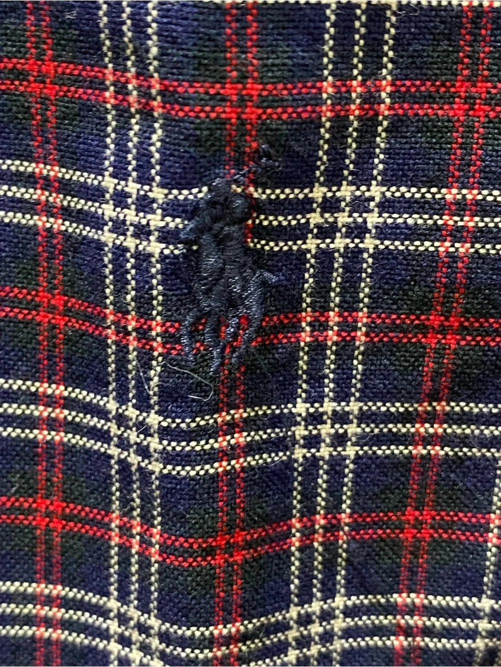 Polo Ralph Lauren Toddler Boys Navy Red Plaid Button-Down Shirt 2T